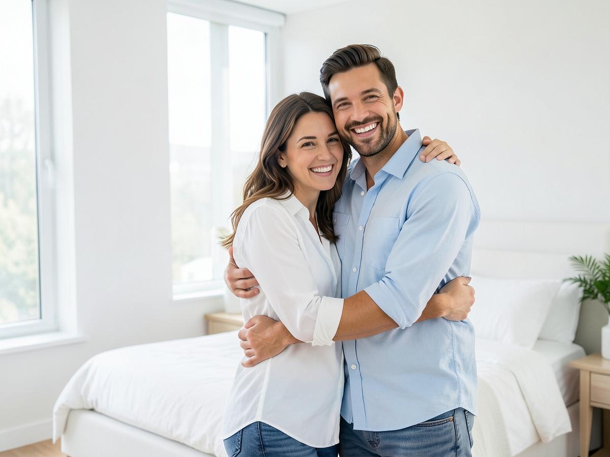 Happy couple enjoying renewed confidence